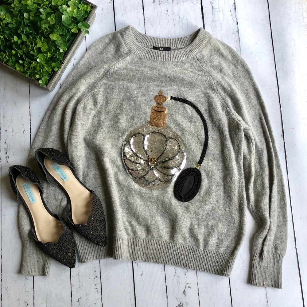 H&M Perfume Bottle Holiday Sweater